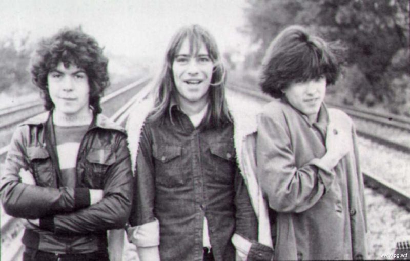 Лол Толхерст, Майкл Демпси, Роберт Смит, группа Easy Cure, Кроули, Англия, 1977
